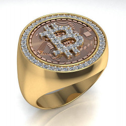 Печатка мужская Bitcoin 